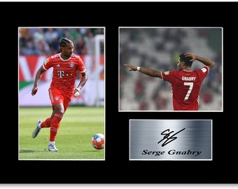 Serge Gnabry Football Player Signed Printed Gifts Autograph Poster for Football Fans and Supporters A4