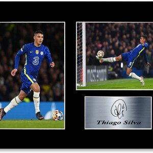 Thiago Silva Chelsea Signed Printed Gifts Autogramm Poster für Fußballfans und Fans