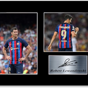 Robert Lewandowski Signed Printed Gifts Autogramm Poster für Fußballfans und Fans