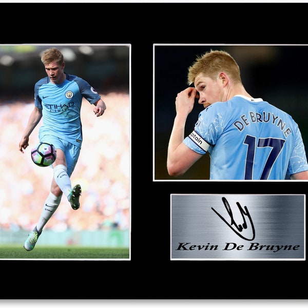 Kevin De Bruyne Man City Signed Printed Gifts Autograph Poster for Football Fans and Supporters