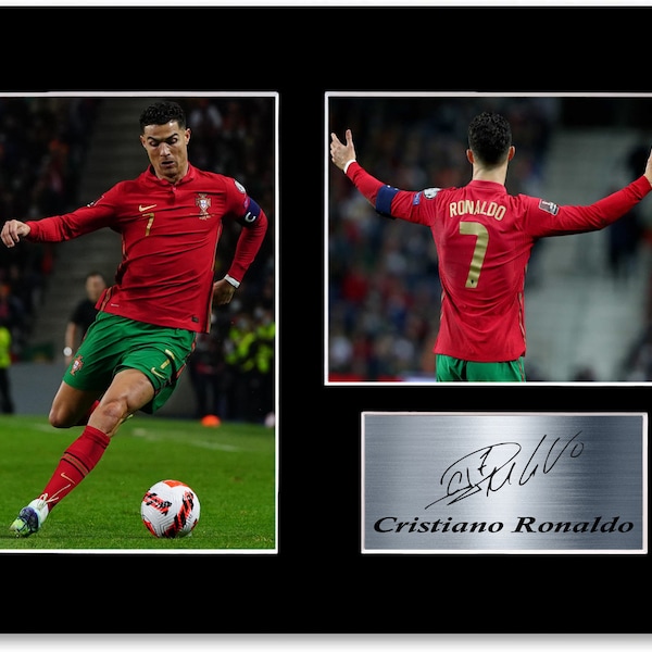 Ronaldo Portugal Football Player Signed Printed Gifts Autograph Poster for Football Fans and Supporters A4