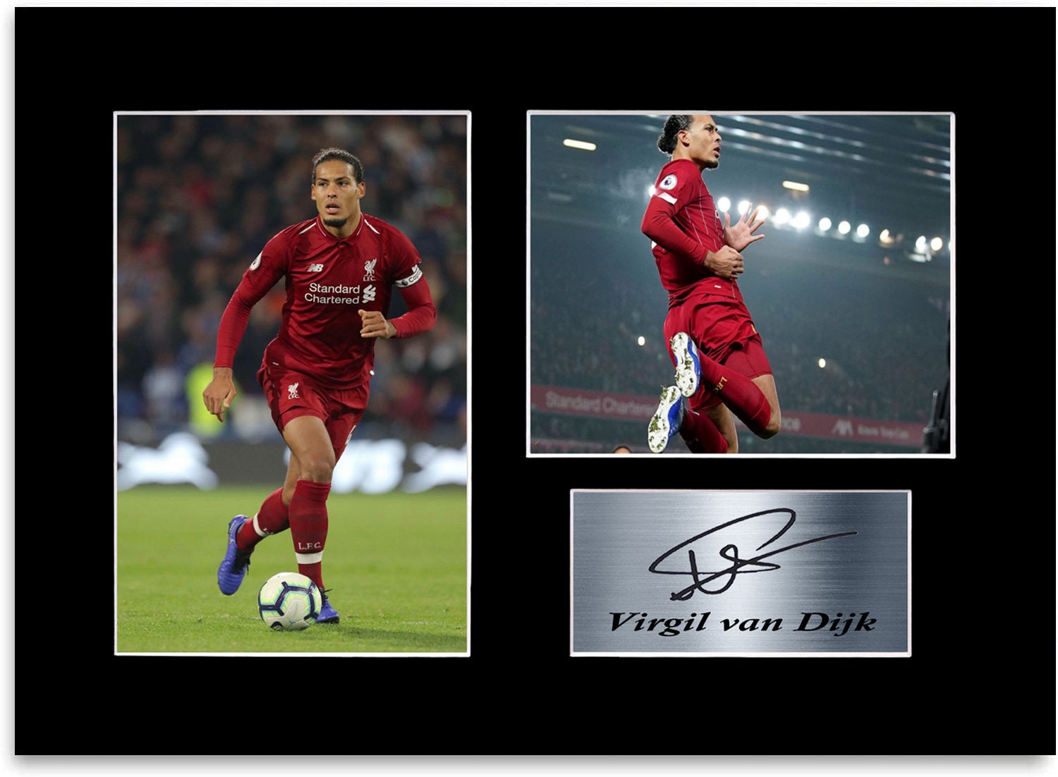 Virgil van Dijk Liverpool Signed Printed Gifts Autograph Poster for Football Fans and Supporters