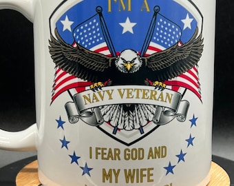 Coffee Mug Veteran Gift Fathers Day Gift for Dad Military Gift Funny coffee Mug Brother Gift Navy Mug Patriotic Army Marine Drinkware