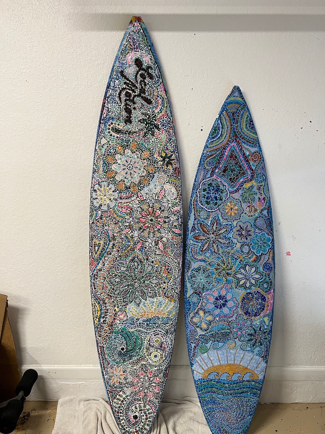 Mosaic Glass Surfboards Etsy UK