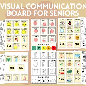 Communicatiebord voor senioren/geriatrie voor non-verbale/beperkte verbale communicatie/beeldsymbolen/cue-kaarten/SLP/OT/verpleging/afasie