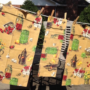 Vintage 1970s Homemade Cafe Curtains