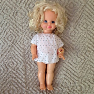 Vintage 1960s Mattel DOLL with watch to tell time