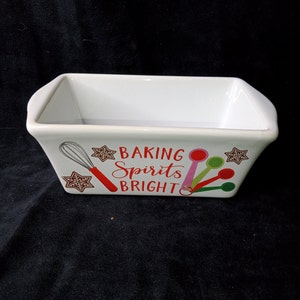 Celebrate It Holiday Mini Individual Loaf Baking Pans Ceramic Christma –  JAMsCraftCloset