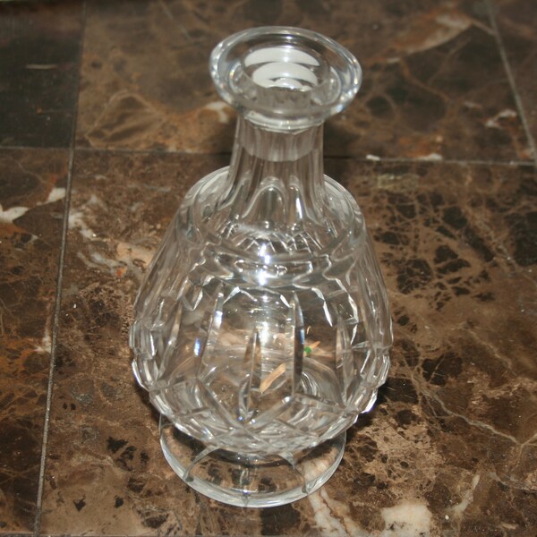 Vintage Decanter / Waterford Crystal / Waterford Lismore / Crystal Brandy Footed Decanter / Clear Vintage Barware / Cut Crystal Decanter