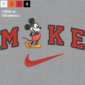MIKE_MOUSE machine embroidery design / Tajima DST format file / Professional digitizing