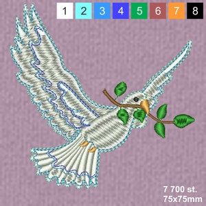 dove embroidery design \ beautiful machine embroidery \ Tajima DST file