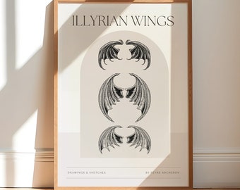 ACOTAR - Rhysand, Cassian and Azriel Digital Art Print;  Sarah J Maas inspired Illyrian Bat Boys Wings in the Night Court Velaris; wall art