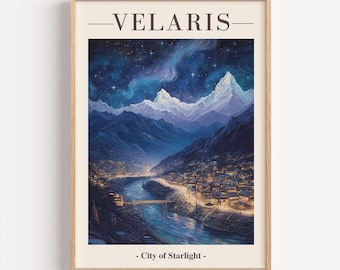 Velaris City of Starlight Print: Sarah J Maas ACOTAR Night Court Wall Art