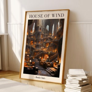 House of Wind Library Book Club AOTAR Velaris Print, Night Court Sarah J Maas Wall Art ACOTAR Bookish Decor Merch Gift for Book Lover