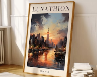 Crescent City Art Print: Lunathion Cityscape (Digital Download)