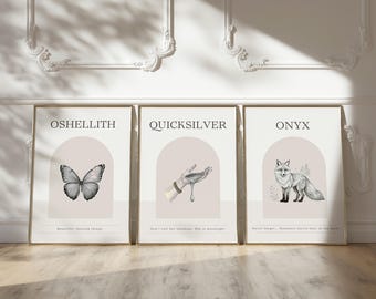 Quicksilver Poster Set: Fae Fantasy Wall Art (Digital Download)