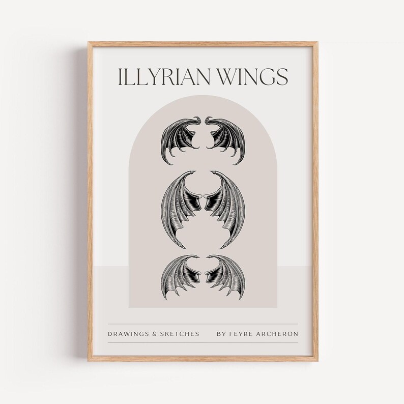 ACOTAR Fourth Wing Art Prints: Illyrian Wings & Dragon Rider (Digital Download) image 4