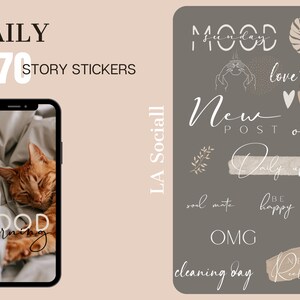 160+ Instagram Story Sticker | Everyday | Basics | Daily | PNG | Beige | Storysticker | Digital