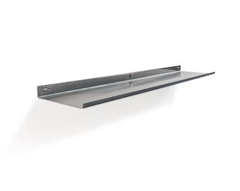Simple Custom Shelf with Lip - Stainless Steel Finish