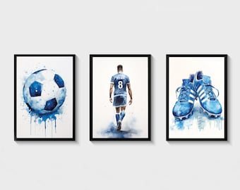 Personalised Soccer Wall Art Prints, Soccer Poster, Boys Bedroom Decor, Teen Room Decor, Soccer Gifts, Soccer Prints, Digital Download