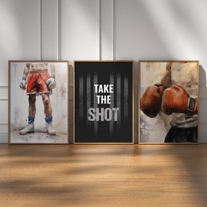 Carteles de boxeo, Conjunto de impresión de boxeo de 3, Arte de pared de boxeo, Descarga digital, Impresiones de boxeo, Regalo para niños, Impresión de habitación para adolescentes, Decoración de dormitorio para niños