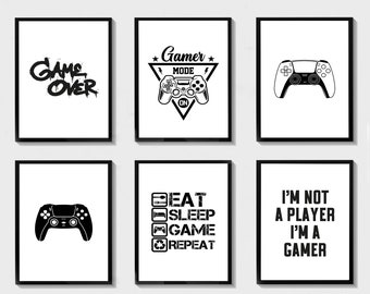Gaming Prints, Gamer Poster, Gaming Decor, Gaming Gift, Games Room Wall Art, Teen Gift, Games Room, Contemporary Gaming Poster, Gift For Him