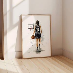 Personalized Girls Basketball Wall Art Basketball Poster Basketball Print Gift For Girl Basketball Player Gifts Girls Bedroom Print