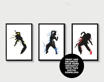 Set of 3 Dance Printable Wall Art, Dancer Print Set, Girls Room Decor, Gift for Dancer, Teen Room Decor, Digital Download, Dance Print