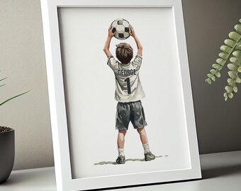 Soccer Wall Art Print, Custom Soccer Poster, Boys Bedroom Decor, Teen Room Decor, Abstract Soccer Gifts, Printable Soccer Print,Soccer Gift