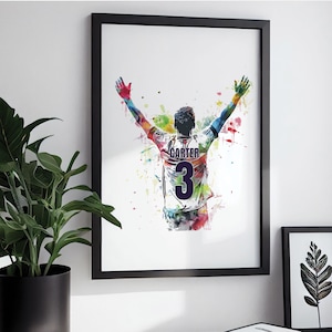Printable Soccer Wall Art Prints, Custom Soccer Poster, Boys Bedroom Decor, Teen Room Decor, Abstract Soccer Gifts, Soccer Jersey Print