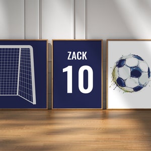 Personalised Football Wall Art, Football Prints, Custom Football Poster, Boys Bedroom Decor, Teen Room Decor, Football Gift, Football Decor