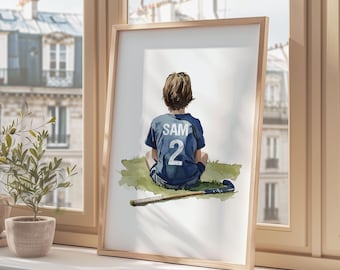 Personalized Hockey Print, Hockey Poster, Custom Hockey Wall Art, Hockey Gift for Boys Room Decor, Hockey Art, Gift for Him