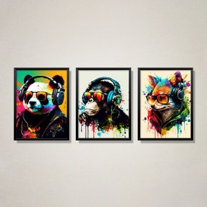 Set of 3 gaming prints, gaming prints, gamer prints, gamer decor, graffiti wall art, teen room prints, son gift, brother, gaming room decor