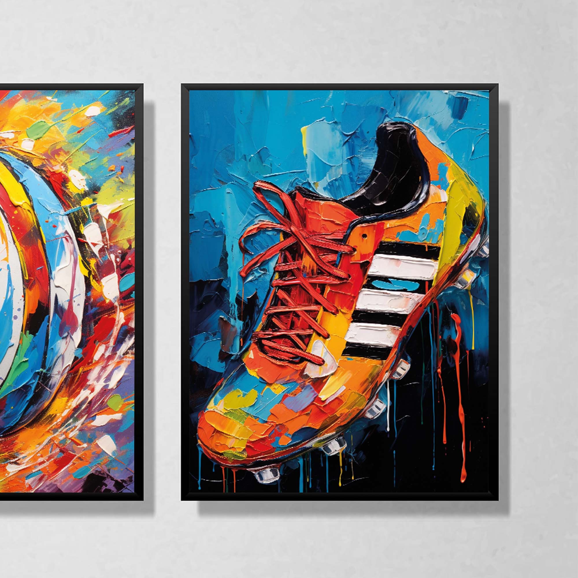 Set of 3 Rugby Prints, Abstract Rugby Art, Rugby Wall Decor, Boys ...