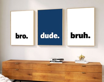 Boys Room Wall Art Decor / Teen Bedroom Prints / DIGITAL DOWNLOAD Set de 3 / Gaming Wall Art / Gaming Prints / Games Room Man Cave Decor