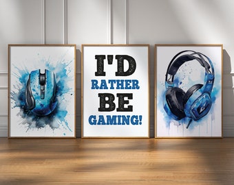 3er Set Gaming Drucke, Gamer Poster, Gaming Zimmer Dekor, Gamer Wandkunst, Gaming Geschenk, Jungen Schlafzimmer Dekor, Teen Zimmer Drucke, Gamer Dekor