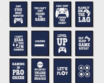 20er Pack Gaming-Drucke, Gaming-Wandkunst, Geschenk für Jungen, Gaming-Dekor, Jugendzimmer-Druck, Videospiel-Druck, Gamer-Geschenk, Jungen-Schlafzimmer-Druck