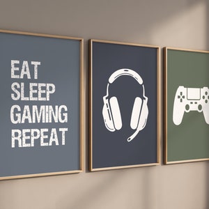Impresiones de juegos, decoración de jugadores, arte de pared de jugadores, impresiones de habitaciones para adolescentes, decoración de dormitorios para niños, arte de jugadores, póster de sala de juegos, regalo de jugadores, regalos para hijos
