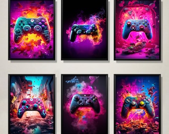 Gaming Poster| Gaming Wall Art | Printable Video Game Poster | Gaming Room Decor | Gamer Gift | Gaming Digital Art Download | Gaming Print
