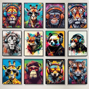 Gaming Prints, set of 12 gaming prints, gamer prints, gamer decor, graffiti wall art, teen room prints, gaming decor, boys bedroom poster
