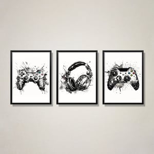 Gaming Print, Gaming Poster Set, Gaming Wall Art Set of 3, Gaming Room Decor, Gamer Gift, Games Room Art,Boys Bedroom Decor,Video Game Print