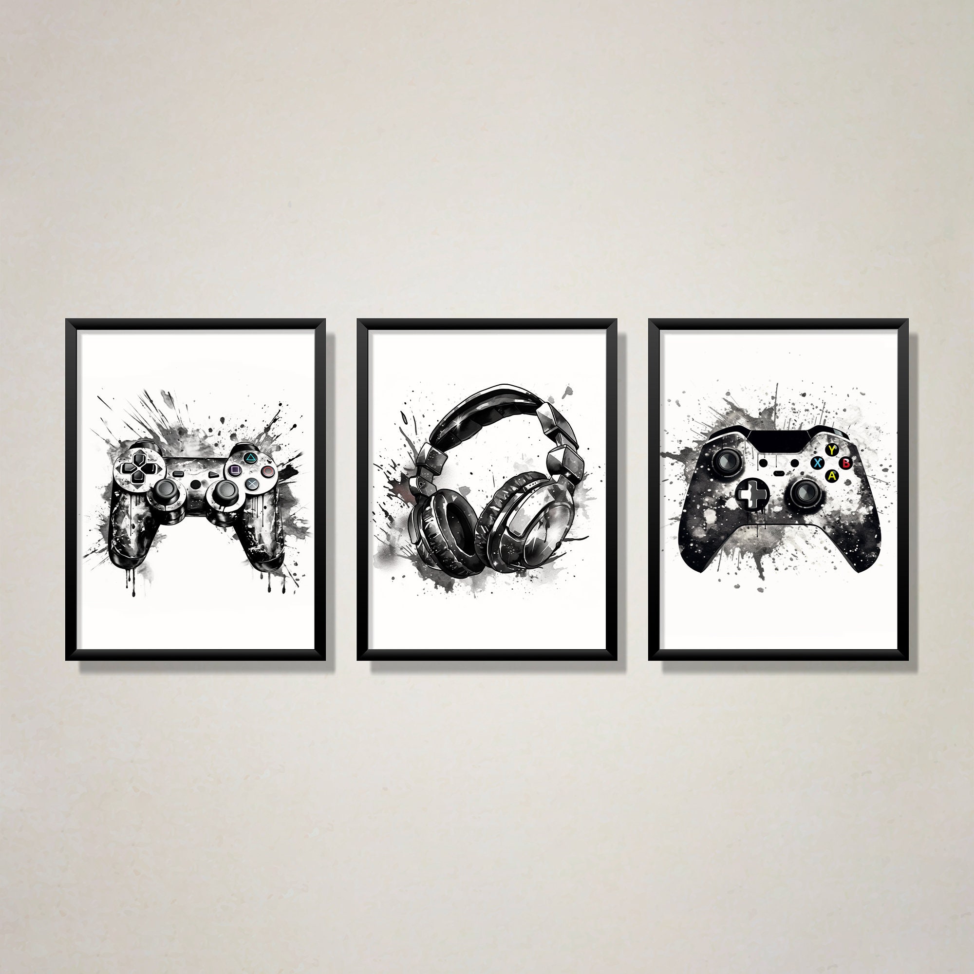 BSZY Get Video Game Wall Art Gaming Poster Black and White India