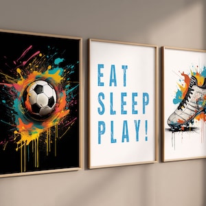 Fußball Wandkunst, Fußball Drucke, Sport Drucke, Jungen Schlafzimmer Druck, Jungen Zimmer Dekor, Fußball Wandkunst, Fußball, druckbare Kunst, Digital