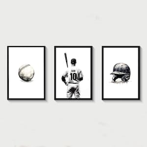 Custom Baseball Poster, Personalized Baseball Jersey, Baseball Print, Boys Bedroom Decor, Baseball Gifts, Baseball Room Decor, Baseball Art