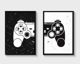Digital Game Room Decor, Gaming Controller Prints, Boys Room, Gamer Gift, Gaming Wall Art, Video Game Posters, Teen Room, Games Print