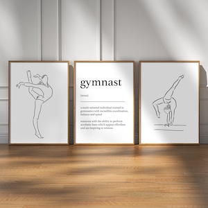 Gymnastics Print | Gymnast Dancer Prints | Gymnastics Bedroom Print | Girls Bedroom Prints | Ballet Gymnastics Poster | Digital Download