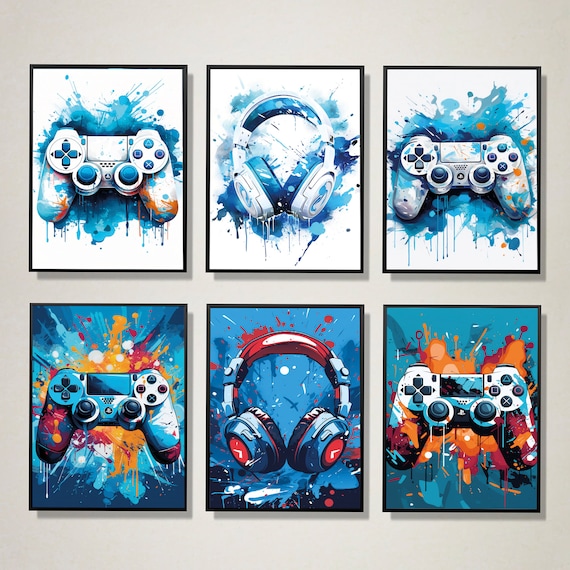 Disnace 6 Poster Prints Gaming a4, Poster Da Gioco,Gaming Quote, Gaming Gamer Poster, Stampa Artistica Con Citazione Di Gioco, Poster Per Sala Giochi, Arte Murale Su Tela Per Giochi (B