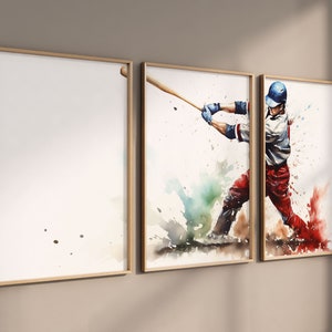 Baseball Prints, Digital Download, Baseball Posters, Gift For Boys, Baseball Player Gifts, Boys Bedroom Wall Art, Baseball Wall Art