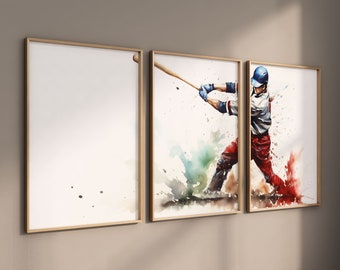 Baseball Prints, Digital Download, Baseball Posters, Gift For Boys, Baseball Player Gifts, Boys Bedroom Wall Art, Baseball Wall Art