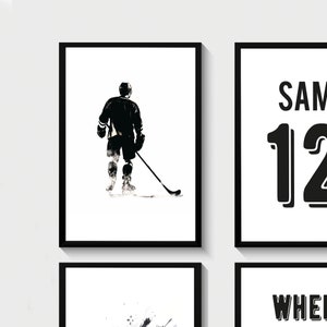 Ice Hockey Wall Art Canvas Prints - 5-Piece Set 60x32 Inches, Ready To Hang, Modern Home Decor For Living Room